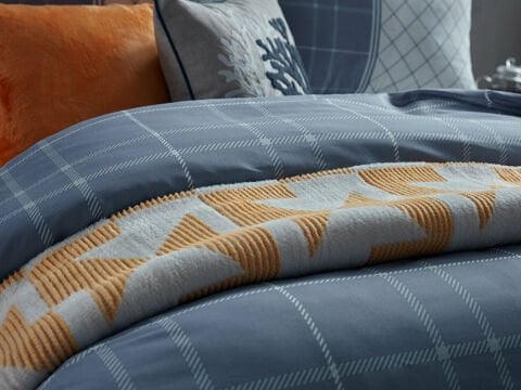 Polycotton Pamuklu Nevresim Takımı Vogy Tek Kişilik - Mavi