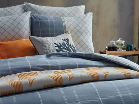 Polycotton Pamuklu Nevresim Takımı Vogy Tek Kişilik - Mavi