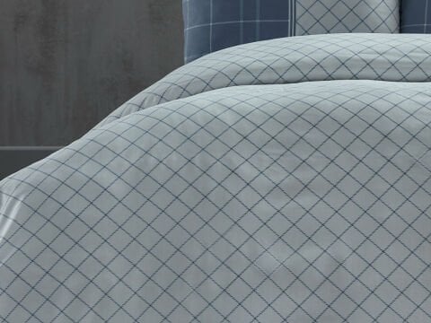 Polycotton Pamuklu Nevresim Takımı Vogy Tek Kişilik - Mavi