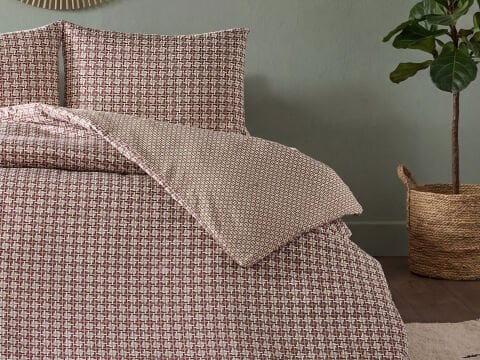 Easy Cotton Nevresim Takımı Harmony Capri Çift Kişilik - Bordo