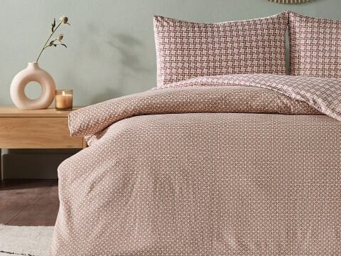 Easy Cotton Nevresim Takımı Harmony Capri Çift Kişilik - Bordo