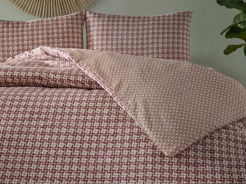 Easy Cotton Nevresim Takımı Harmony Capri Çift Kişilik - Bordo