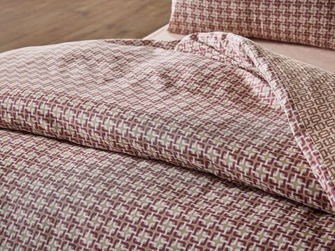 Easy Cotton Nevresim Takımı Harmony Capri Çift Kişilik - Bordo