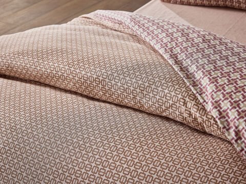 Easy Cotton Nevresim Takımı Harmony Capri Çift Kişilik - Bordo