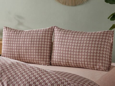 Easy Cotton Nevresim Takımı Harmony Capri Çift Kişilik - Bordo