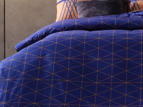 Ranforce Pamuk Nevresim Takımı Fiore Çift King Size - Turuncu