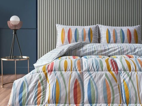 Festival Pamuk Uyku Seti Sörf Çift Kişilik - Mavi