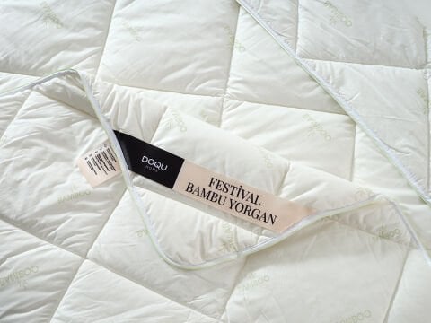 Festival Bambu Yorgan Tek King Size - Beyaz