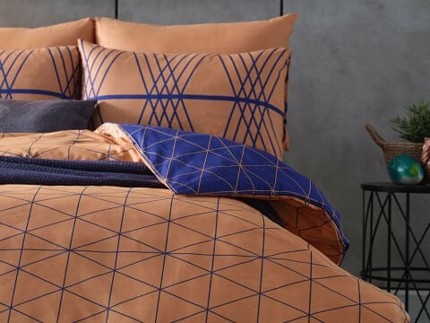 Ranforce Pamuk Nevresim Takımı Fiore Tek Kişilik - Turuncu