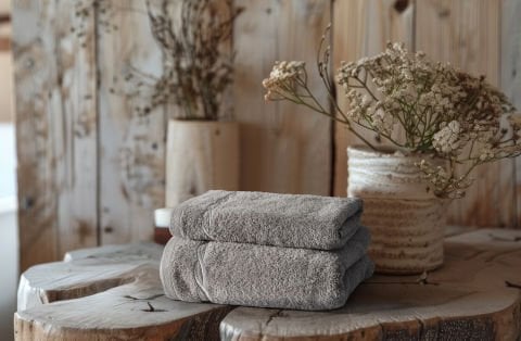 Helena Banyo Havlusu + Yüz Havlusu Set Gri