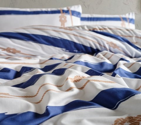 Marine Nevresim Takımı Serene Çift King Size - Beyaz