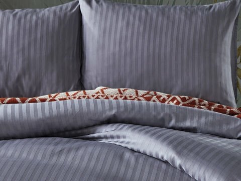 Saten Artline Nevresim Takımı Gri - Çift Kişilik