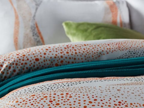 Polycotton Pamuklu Nevresim Takımı Lidya Tek Kişilik - Turuncu