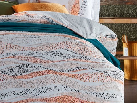 Polycotton Pamuklu Nevresim Takımı Lidya Tek Kişilik - Turuncu