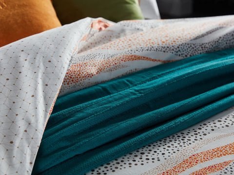 Polycotton Pamuklu Nevresim Takımı Lidya Tek Kişilik - Turuncu