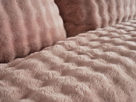 Bubble Battaniye Seti Tek Kişilik - Pudra