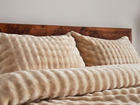 Bubble Battaniye Seti Tek Kişilik - Bej