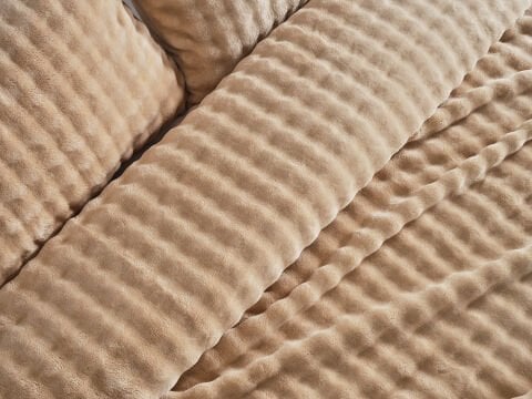 Bubble Battaniye Seti Tek Kişilik - Bej