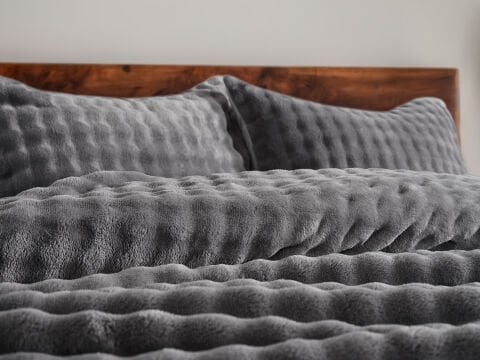 Bubble Battaniye Seti Tek Kişilik - Gri