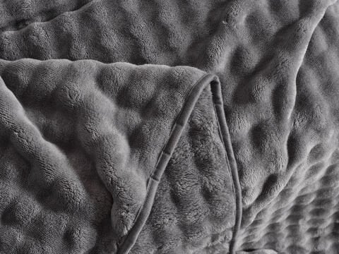 Bubble Battaniye Seti Çift Kişilik - Gri