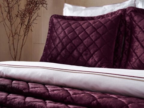Luxury Yatak Örtüsü Imperial Çift Kişilik - Mürdüm