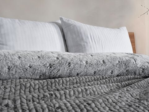 Alora Battaniye Çift Kişilik - Gri