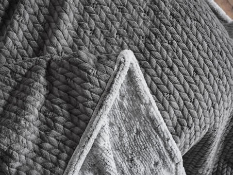 Alora Battaniye Çift Kişilik - Gri