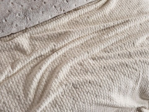 Alora Battaniye Çift Kişilik - Bej