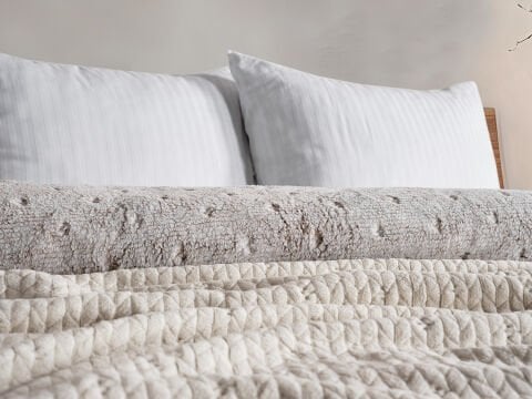 Alora Battaniye Çift Kişilik - Bej