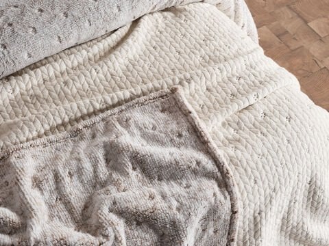 Alora Battaniye Çift Kişilik - Bej