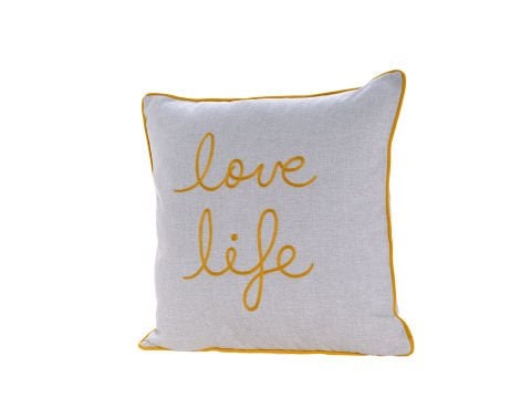 Love Life Kırlent 50 x 50 - Sarı