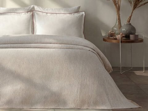 Luxury Mina Pike Çift Kişilik - Bej