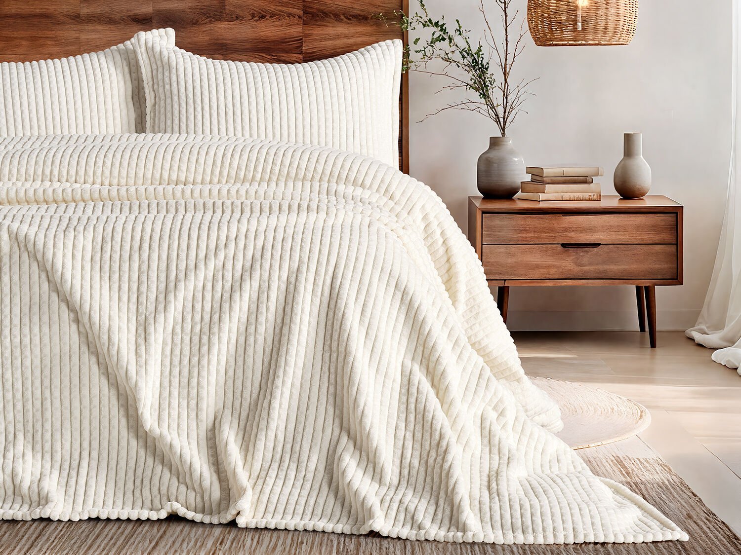 Mila Battaniye Seti Çift Kişilik - Şampanya