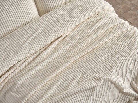 Mila Battaniye Seti Tek Kişilik - Şampanya