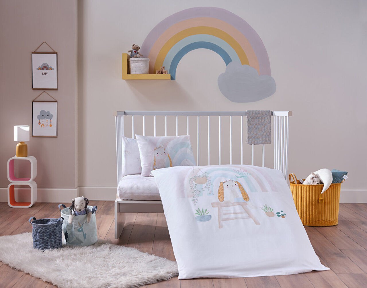 Nakışlı Bebek Nevresim Takımı Little Bunny