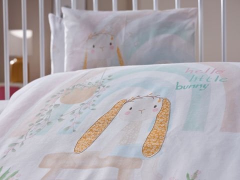 Nakışlı Bebek Nevresim Takımı Little Bunny