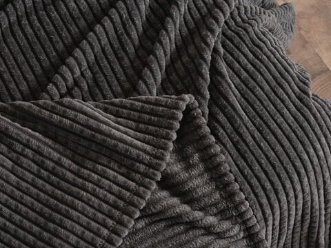 Mila Battaniye Seti Çift Kişilik - Antrasit