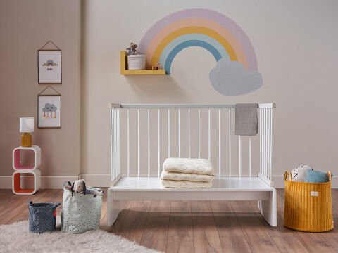Organik Pamuk Katlanır Bebek Yatağı 60 x 120 cm