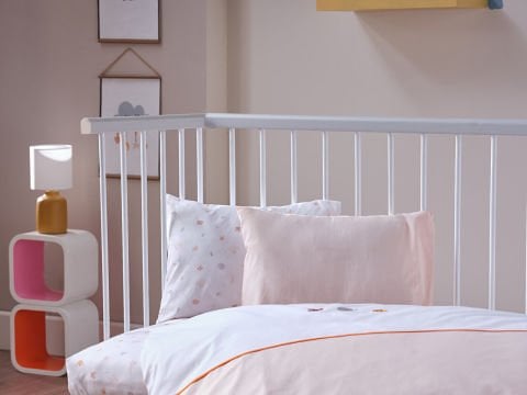 Nakışlı Bebek Nevresim Takımı Akvaryum Bebek - Somon