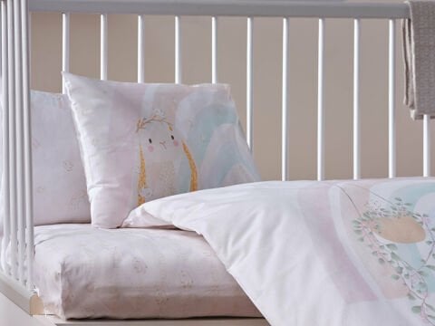 Nakışlı Bebek Nevresim Takımı Little Bunny Bebek - Sarı