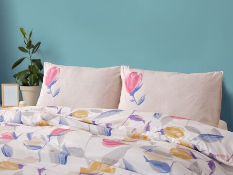 Easy Cotton Tulips Comforter Set Tek Kişilik