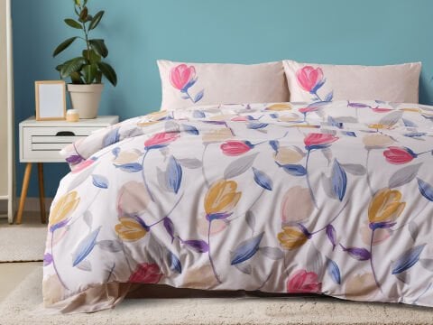 Easy Cotton Tulips Comforter Set Çift Kişilik