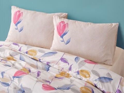 Easy Cotton Tulips Comforter Set Çift Kişilik