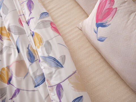 Easy Cotton Tulips Comforter Set Çift Kişilik