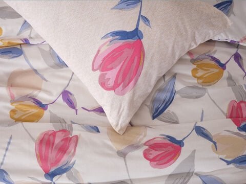 Easy Cotton Tulips Comforter Set Çift Kişilik