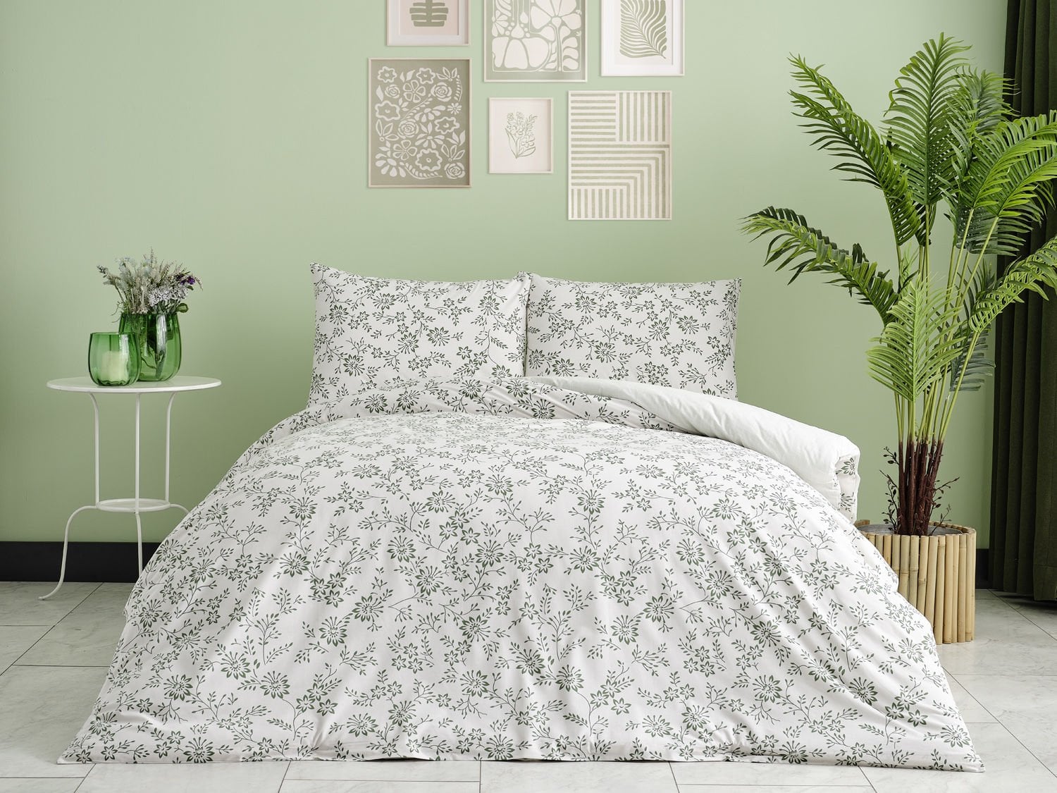 Easy Cotton Nevresim Takımı Belinda Tek Kişilik - Yeşil