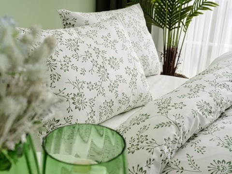 Easy Cotton Nevresim Takımı Belinda Çift Kişilik - Yeşil