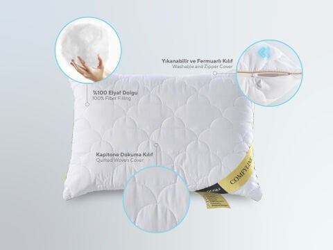 Comfyline Yastık 50 x 70 cm - Beyaz