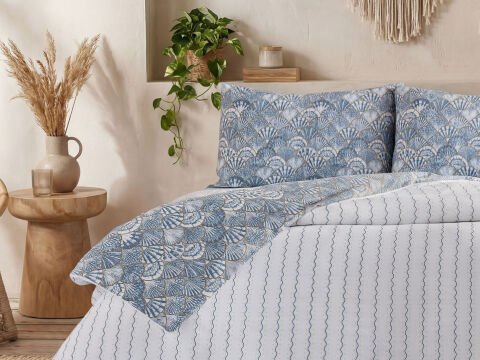 Akdeniz Easy Cotton Nevresim Takımı Firenze Tek Kişilik - Mavi