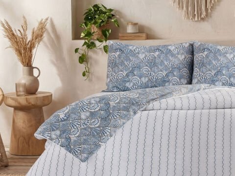 Akdeniz Easy Cotton Nevresim Takımı Firenze Çift Kişilik - Mavi